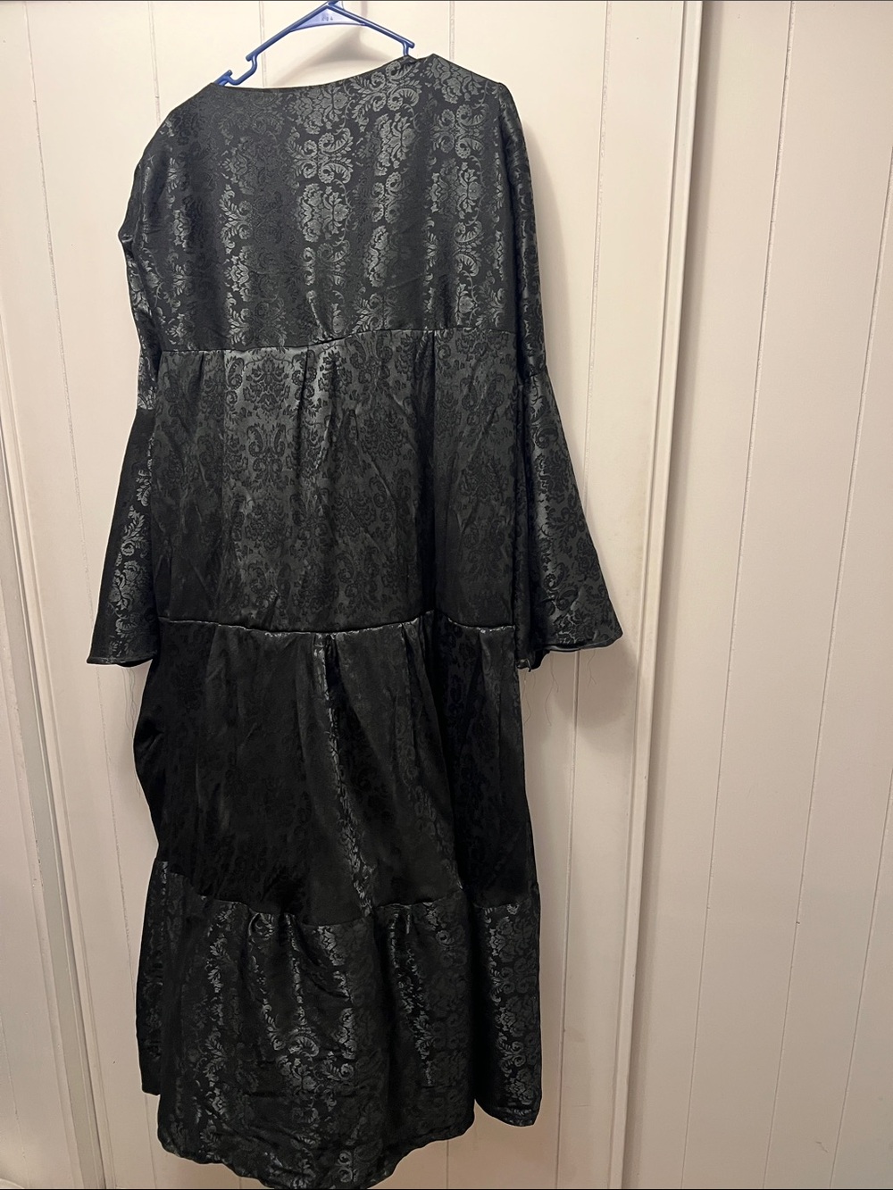 Teen renaissance fair Black greenJacquard Tiered Maxi Dress medium
